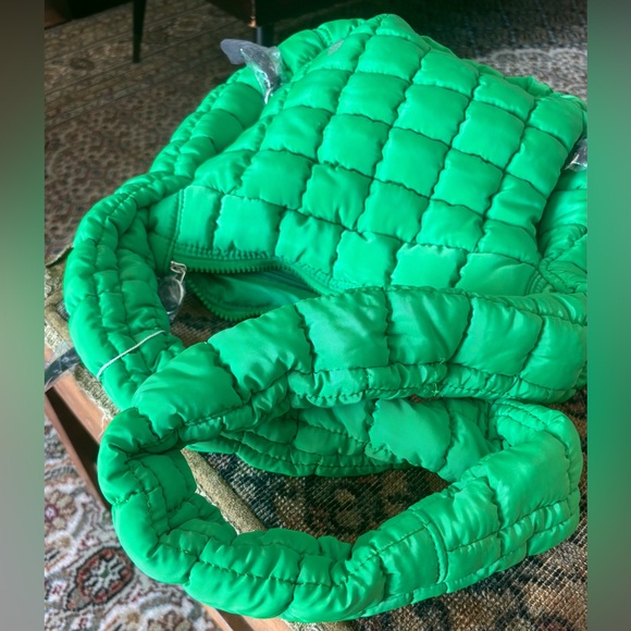 FP Movement by Free People Green Quilted Shoulder/Crossbody Bag - Picture 6 of 7